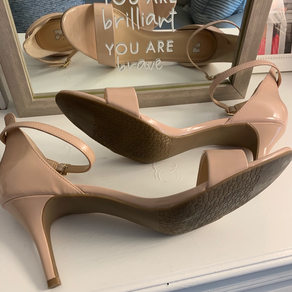 BP. Blush Patent Open Toe Dress Sandal - Picture 4 of 5